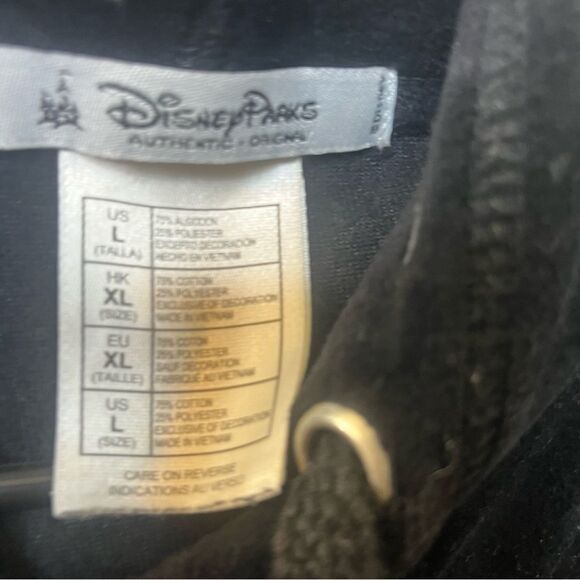 Walt Disney Parks Mickey Mouse Velour Zip Jacket Sz L - Picture 6 of 6